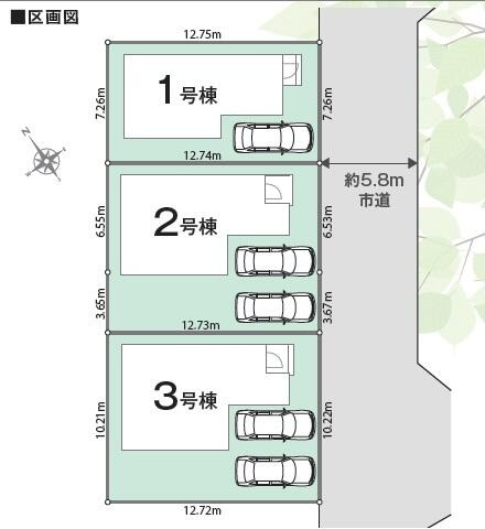 千葉若葉区若松台２丁目　第１期の区画図