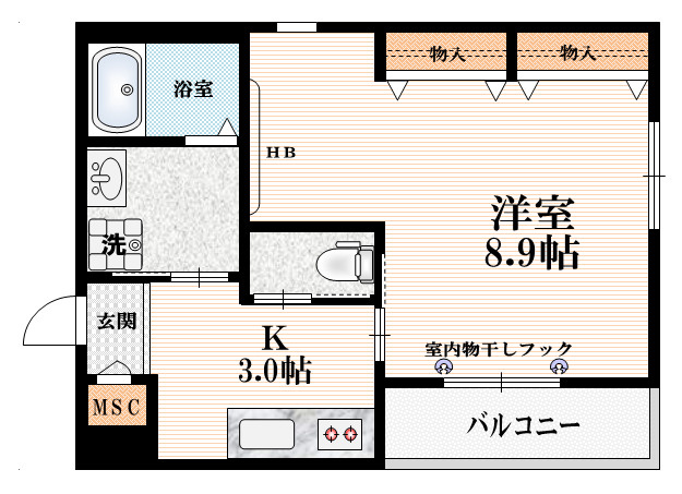 Ｋメゾン新宿の間取り