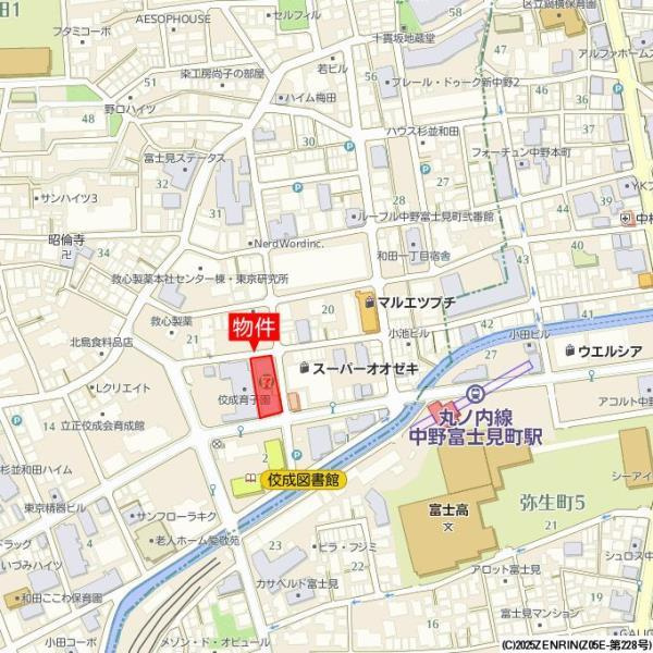 パークスフィア中野富士見町の地図
