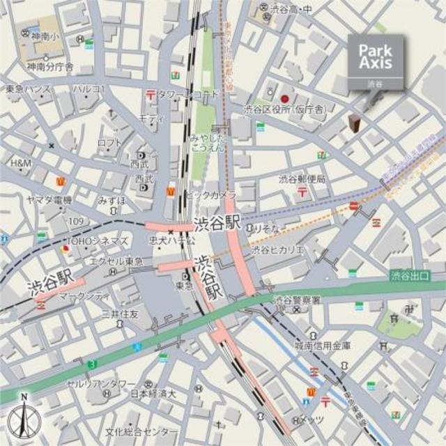 パークアクシス渋谷の地図