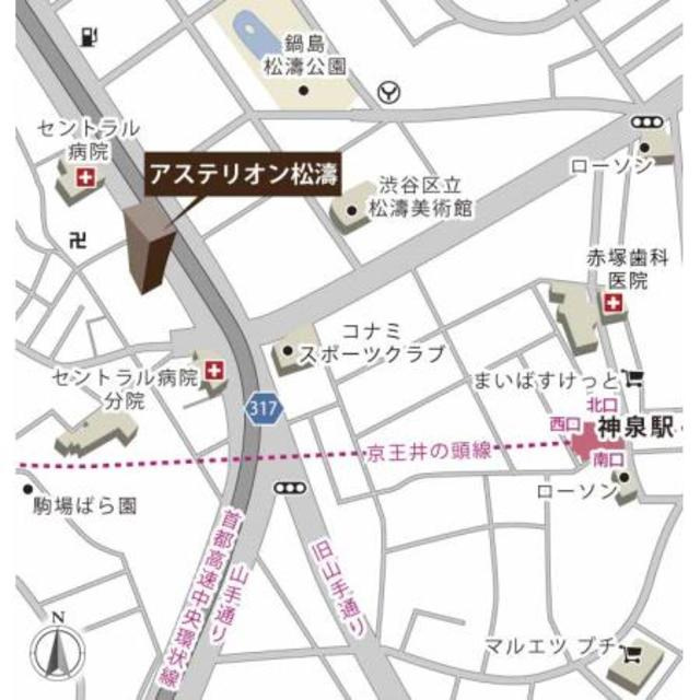 アステリオン松濤の地図