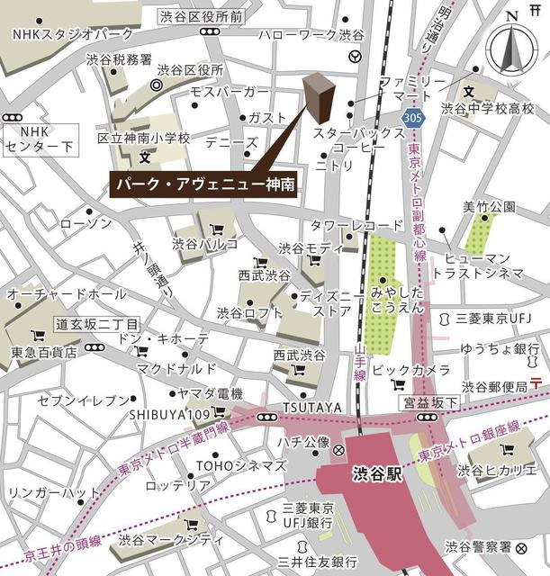 パーク・アヴェニュー神南の地図