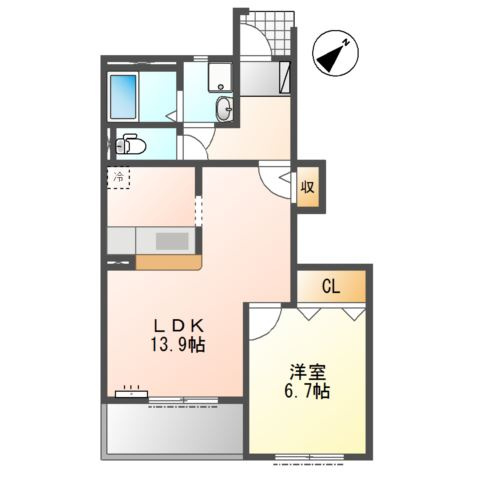 メゾン坂汐Ⅱ号館の間取り