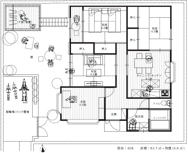 西荻窪の家の間取り