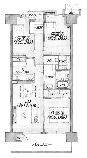 【間取り】 | サンシティ西京極2番館