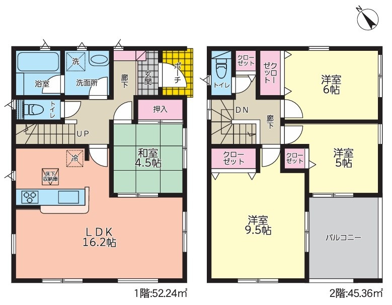 鴻巣市箕田　中古戸建の間取り|図面と現況が異なる場合、現況を優先とします。