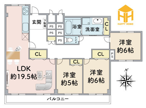 苦楽園レックスマンションの間取り|※図面と現況に相違がある場合は、現況を優先します。