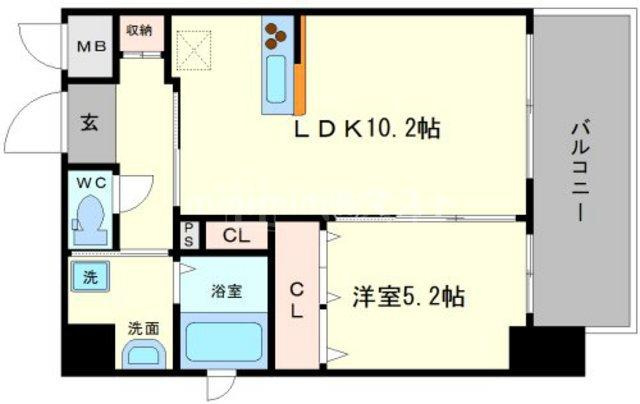 フェリーチェ難波の間取り