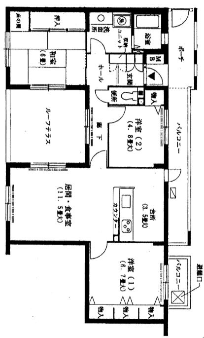 シェラビア東山台五番街１１０号棟の間取り