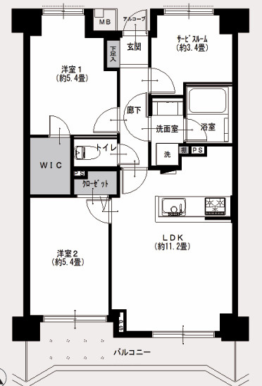 フラッツ北千住の間取り