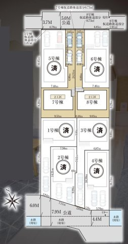松戸市上矢切新築戸建【南部小学校：10分】の区画図|2期2棟販売中！