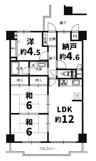 【間取り】 | ユニ宇治小倉マンション
