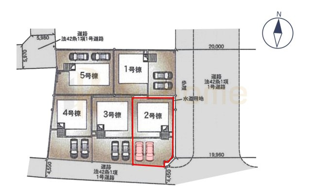 龍ケ崎市白羽第11　新築戸建て　2号棟の区画図|大きなお買い物だからこそ、メリット・デメリットを伝えさせて頂きます。
R-homeにお任せください♪