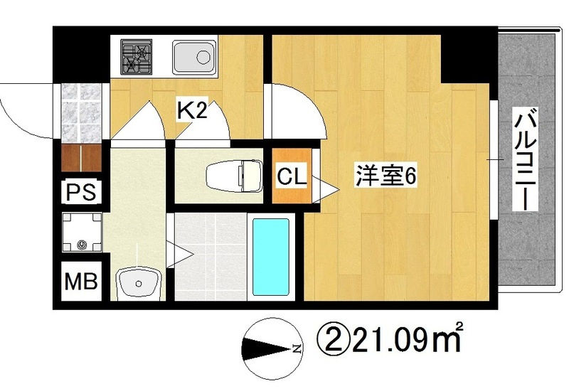 グランパシフィック今宮の間取り