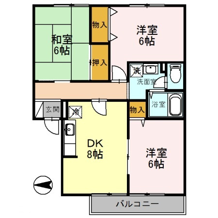サンハイム西海の間取り