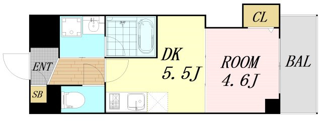 ヴィハーラ北天満　仲介手数料無料の間取り