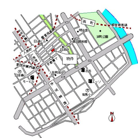 パークアクシス日本橋人形町の地図