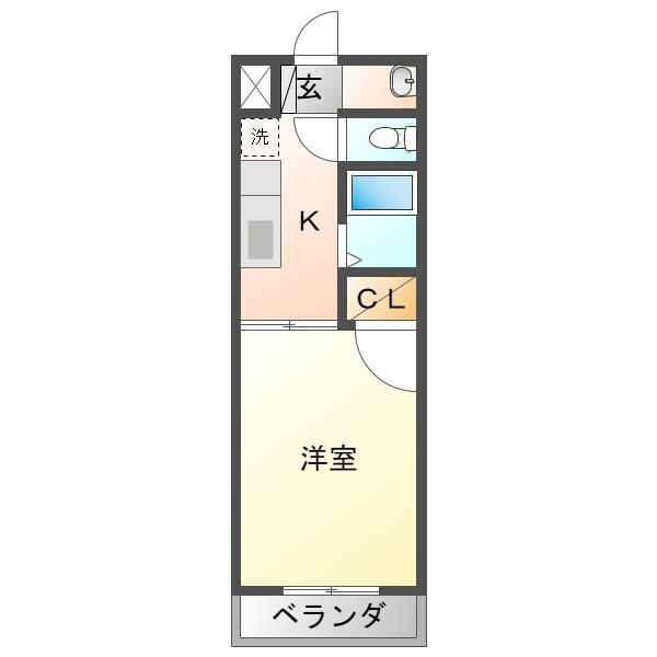 徳島市佐古七番町の賃貸マンションの間取り