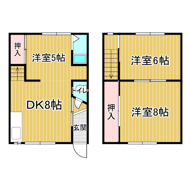 小林貸家西4・5の間取り
