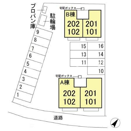プルミエ・ラムール　Ａの区画図|高崎、前橋のお部屋探しはエンドスケープまで！お客様の理想お聞かせ下さい♪
