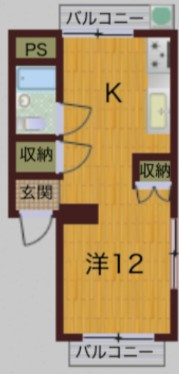 徳島市末広１丁目の賃貸マンションの間取り