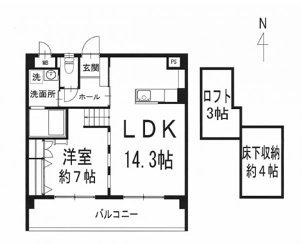 【間取り】 | メゾネットリバティL