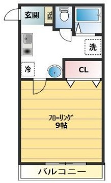 府中市朝日町２丁目のアパートの間取り