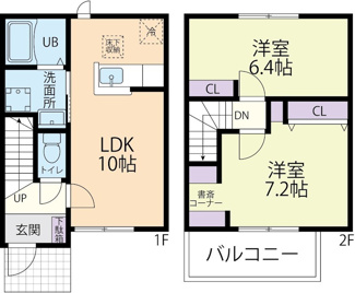 【間取り】 | Doux maison屈巣　D