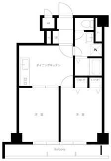 【間取り】 | 中銀新橋マンシオン | 間取りです。