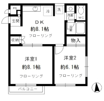 ラフィーネ西国分寺の間取り
