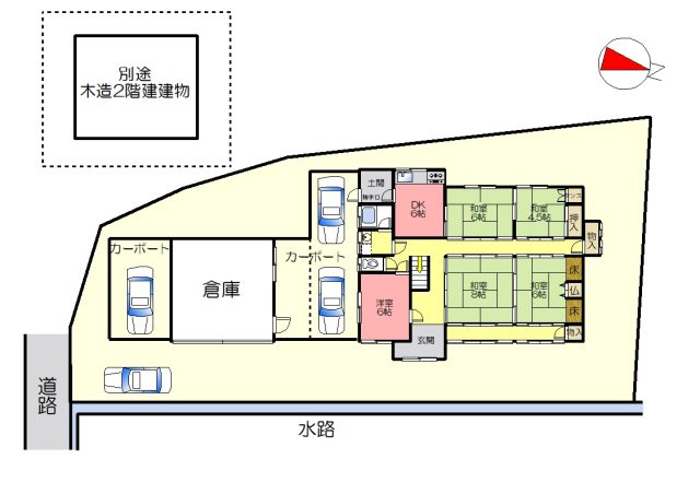 丹波市青垣町栗住野の中古一戸建の区画図