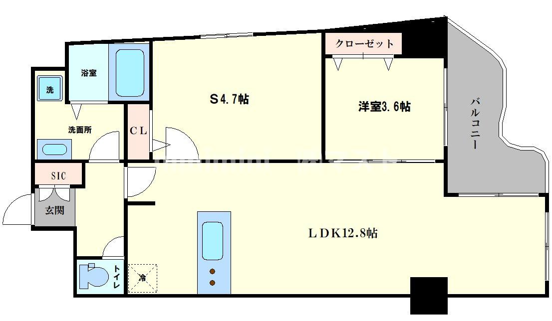 旧　グラシア堺筋本町の間取り