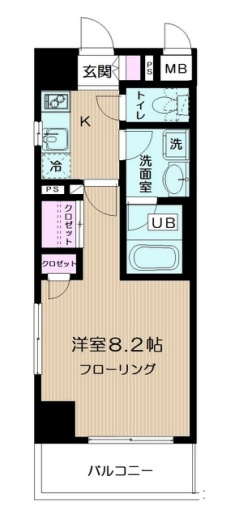 レクレドール豊洲の間取り