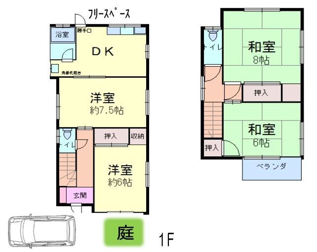 口ノ川22-24戸建の間取り