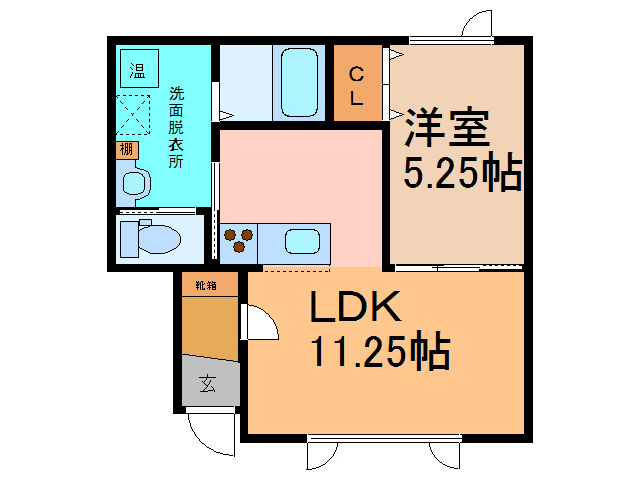 エスペランサ新得Ⅷの間取り