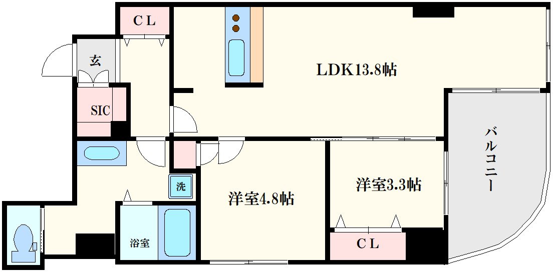 旧称グラシア堺筋本町の間取り