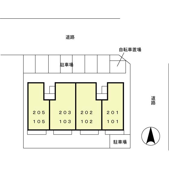 福の本ランダの駐車場