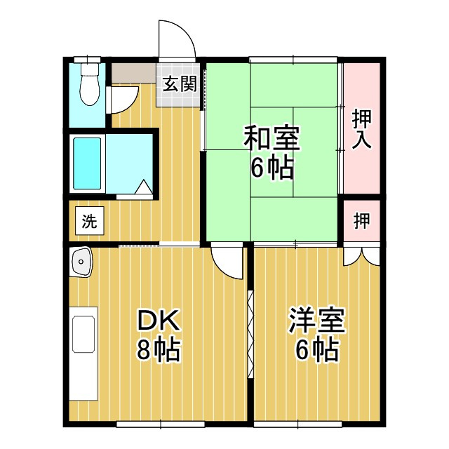 野原ハイツ（西15北5）の間取り