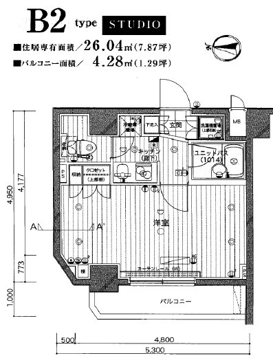 ルーブル錦糸町弐番館の間取り