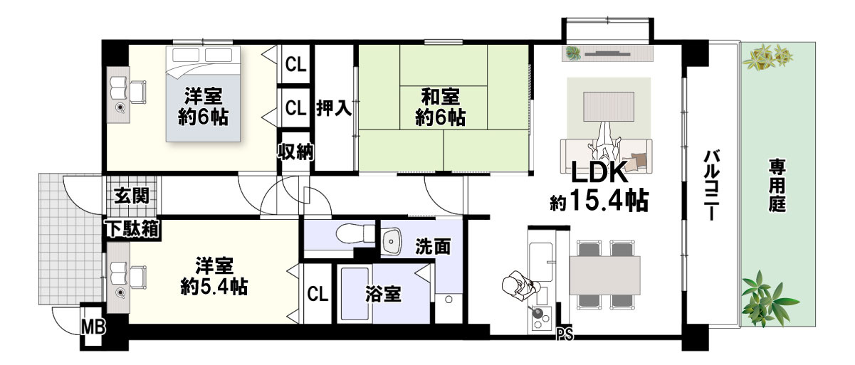リッツ伊丹の間取り