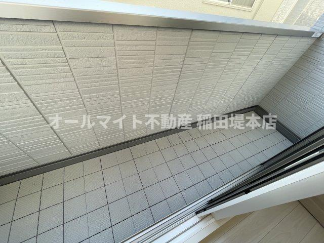 川崎市多摩区中野島５丁目のアパートのバルコニー