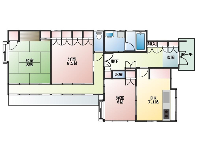 【間取り】 | 小諸市八満藤塚中古別荘