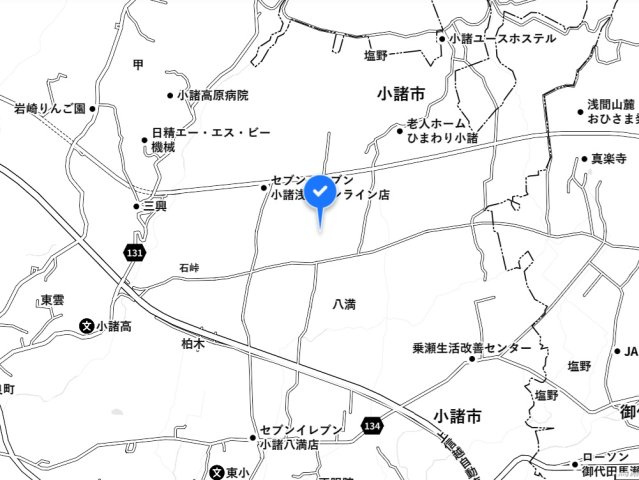 【地図】 | 小諸市八満藤塚中古別荘