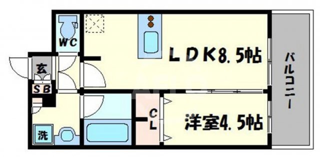 プレサンス玉造駅前の間取り|プレサンス玉造駅前　間取り