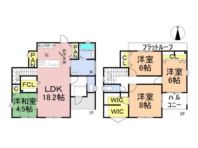 タマタウン　大垣市宝和町（大垣西小Ⅱ）　全2区画分譲の間取り|■1号棟　■ヤマダ不動産　株式会社リライフ　
■夢のマイホーム購入をフルサポートします！