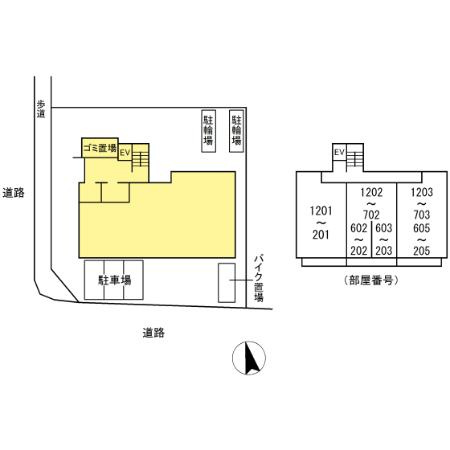 TEC Residenceの区画図