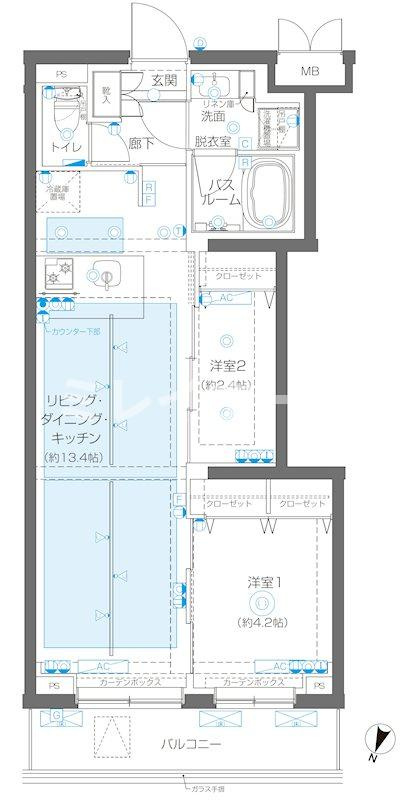 ZOOM蒲田イーストの間取り