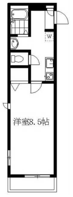 コンフォール三軒茶屋　駅近　女性限定　南東角部屋の間取り
