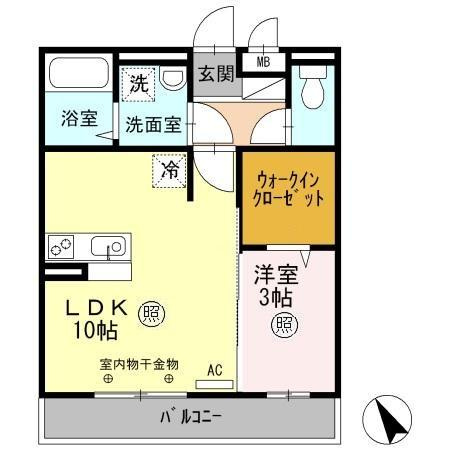 ノア東山B棟の間取り
