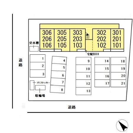 グランディールⅢの区画図